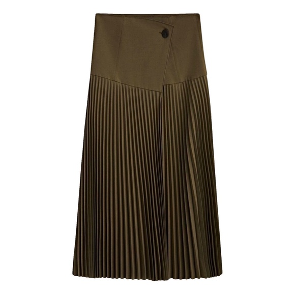Massimo Dutti Pleated Wrap Skirt - Picture 2 of 9